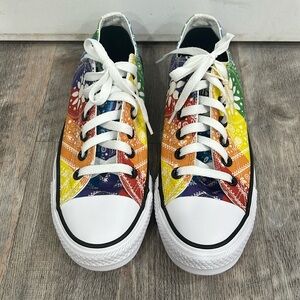Converse You Chuck Taylor Low Top Pride Bandana Custom Shoes 1 Love W 7.5 M 5.5